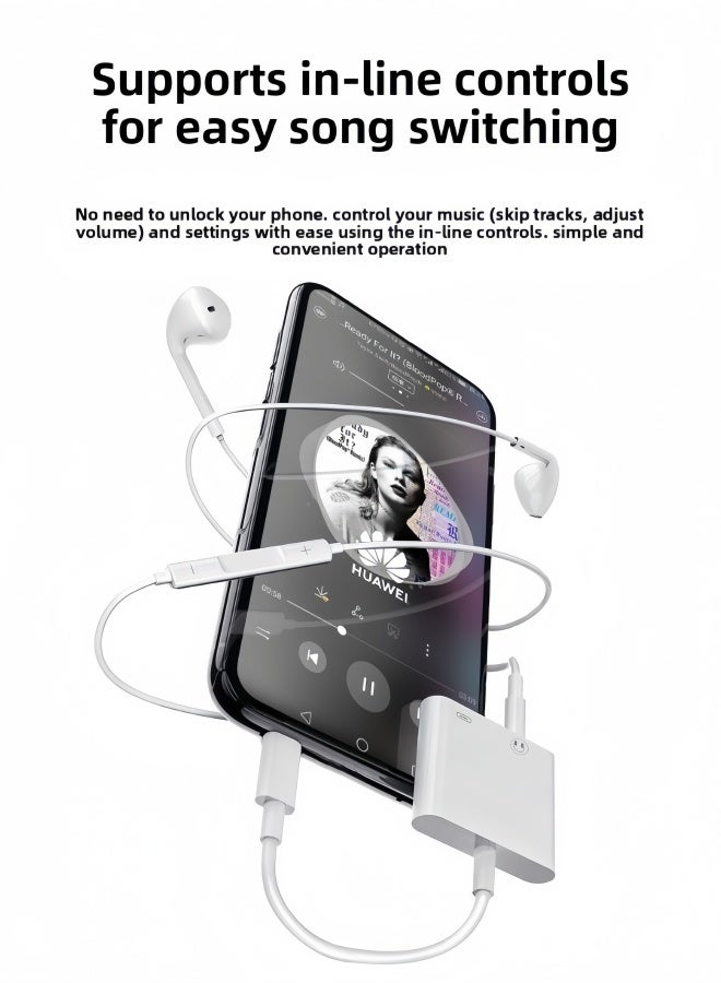 الصفحة الرئيسية محول USB-C إلى USB-C لمقبس سماعة الرأس مع شحن سريع 100 واط إصدار رقمي - متوافق مع iPhone 15/16/17 Pro و Pro Max و Samsung Galaxy S24/S23/S22/S21 Ultra و iPad Pro وأجهزة أخرى - Image 5